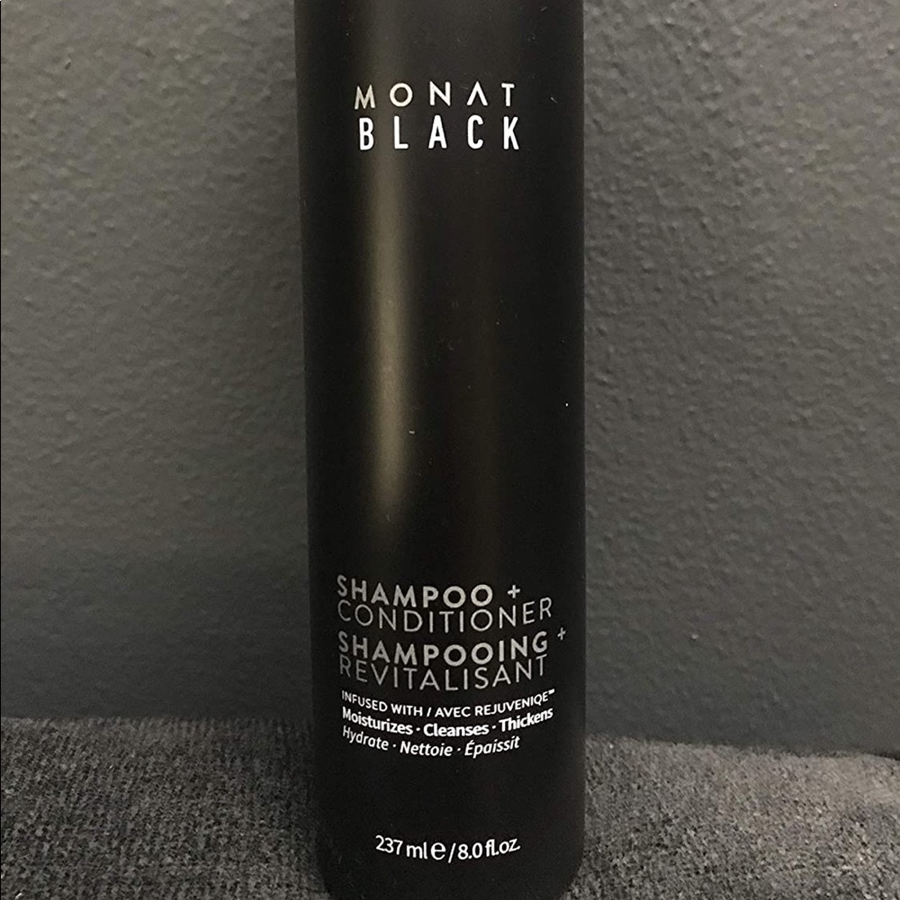 Monat black 2 in 1 shampoo and conditioner